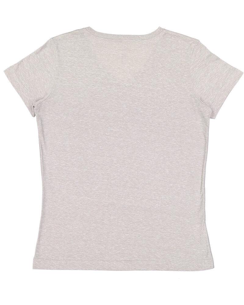 LAT 3591 - Ladies V-Neck Harborside Melange Jersey T-Shirt
