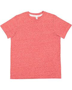 LAT 6191 - Youth Harborside Melange Jersey T-Shirt Red Melange