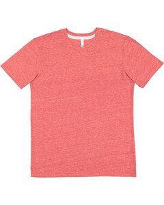 LAT 6991 - Men's Harborside Melange Jersey T-Shirt Red Melange