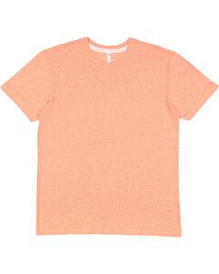 LAT 6991 - Men's Harborside Melange Jersey T-Shirt Papaya Melange