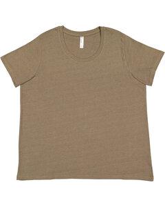 LAT 3816 - Ladies Curvy Fine Jersey T-Shirt Vnt Military Grn