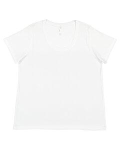 LAT 3816 - Ladies Curvy Fine Jersey T-Shirt Blended White