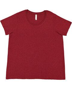 LAT 3816 - Ladies Curvy Fine Jersey T-Shirt Cardinal Blkout