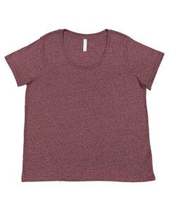 LAT 3816 - Ladies Curvy Fine Jersey T-Shirt Sangria Blackout