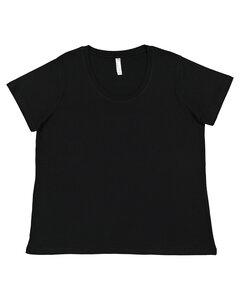 LAT 3816 - Ladies Curvy Fine Jersey T-Shirt Blended Black