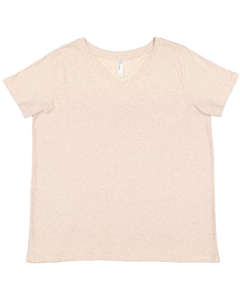 LAT 3817 - Ladies Curvy V-Neck Fine Jersey T-Shirt