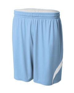 A4 NB5364 - Youth Performance Double/Double Reversible Basketball Short Light Blue/Wht