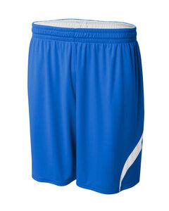 A4 NB5364 - Youth Performance Double/Double Reversible Basketball Short Royal/White