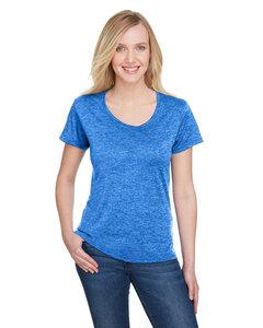 A4 NW3010 - Ladies Tonal Space-Dye T-Shirt Light Blue