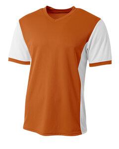 A4 N3017 - Men's Premier V-Neck Soccer Jersey Orange/White
