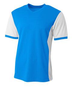 A4 N3017 - Men's Premier V-Neck Soccer Jersey Electrc Blu/Wht