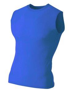 A4 NB2306 - Youth Sleeveless Compression Muscle T-Shirt Royal