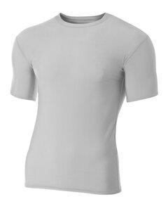 A4 NB3130 - Youth Short Sleeve Compression T-Shirt Silver