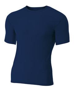 A4 NB3130 - Youth Short Sleeve Compression T-Shirt Navy