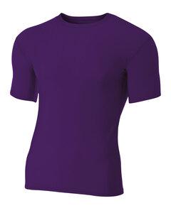 A4 NB3130 - Youth Short Sleeve Compression T-Shirt Purple