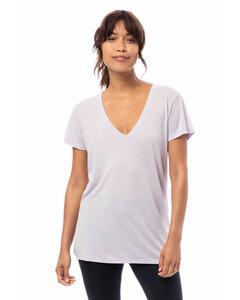 Alternative Apparel 2894B2 - Ladies Slinky-Jersey V-Neck T-Shirt Lilac Mist