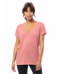 Alternative Apparel 2894B2 - Ladies Slinky-Jersey V-Neck T-Shirt Rose Bloom