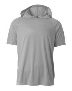 A4 N3408 - Men's Cooling Performance Hooded T-shirt Silver