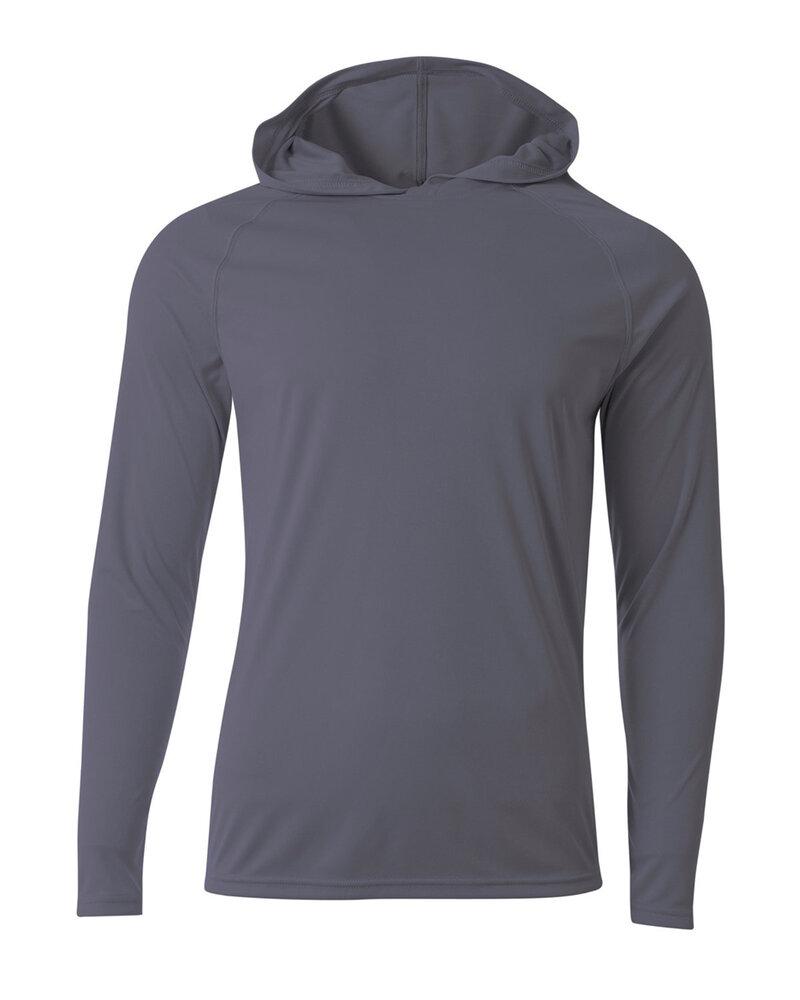 A4 N3409 - Men's Cooling Performance Long-Sleeve Hooded T-shirt