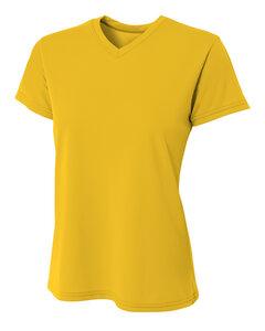 A4 NW3402 - Ladies Sprint Performance V-Neck T-Shirt Gold