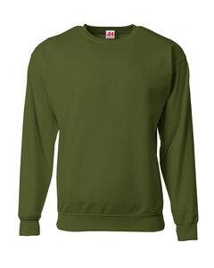 A4 N4275 - Men's Sprint Tech Fleece Crewneck Sweatshirt Military Green