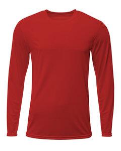 A4 N3425 - Men's Sprint Long Sleeve T-Shirt Scarlet