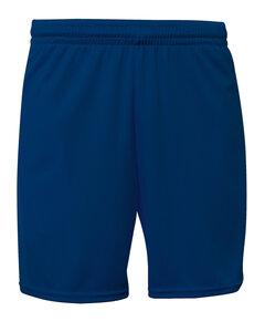 A4 N5384 - Adult 7" Mesh Short With Pockets Navy