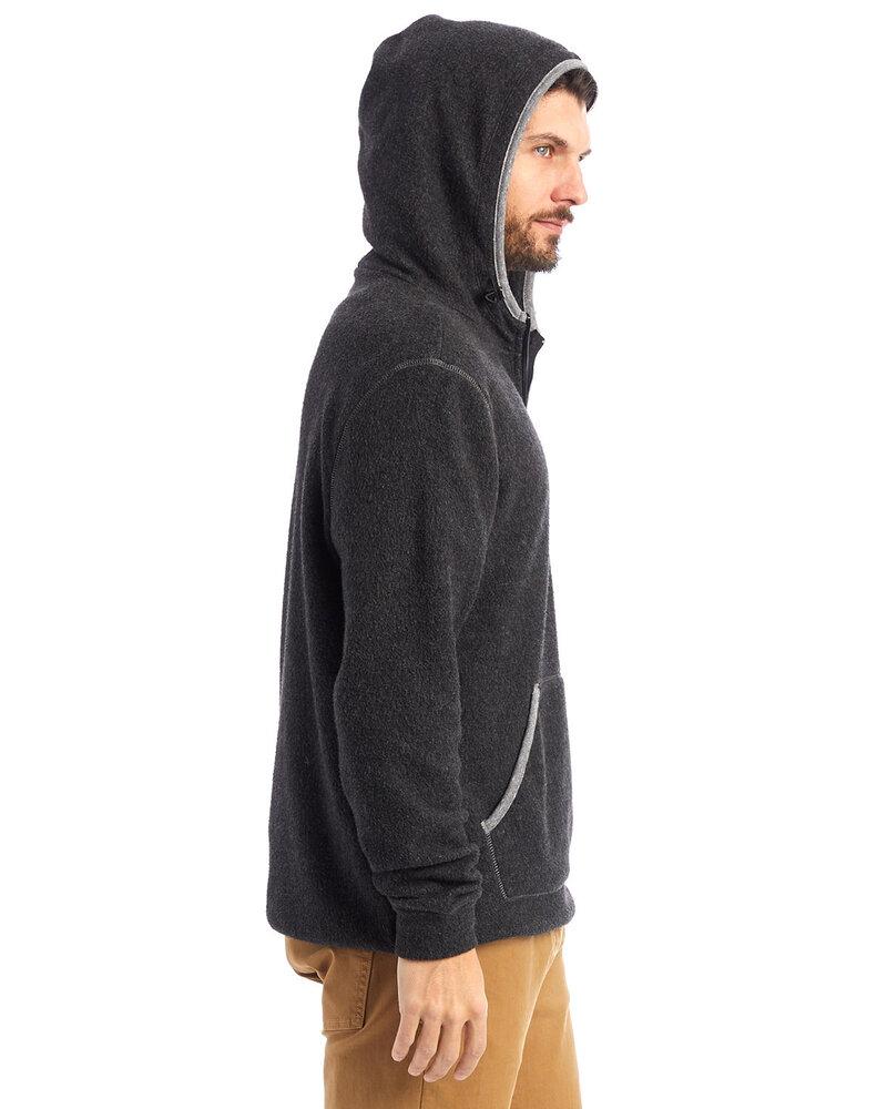 Alternative Apparel 43251RT - Adult Quarter Zip Fleece Hooded Sweatshirt