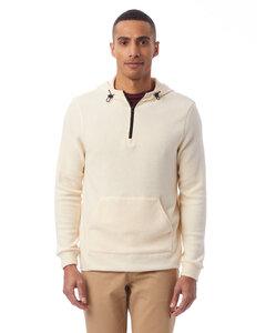 Alternative Apparel 43251RT - Adult Quarter Zip Fleece Hooded Sweatshirt Eco Canvas
