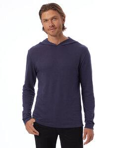 Alternative Apparel 5123BP - Adult Keeper Vintage Jersey Hooded Pullover T-Shirt Navy