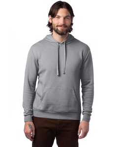 Alternative Apparel 8804PF - Adult Eco Cozy Fleece Pullover Hooded Sweatshirt Heather Grey