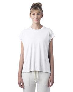 Alternative Apparel 4461HM - Ladies Modal Tri-Blend Raw Edge Muscle T-Shirt White