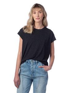 Alternative Apparel 4461HM - Ladies Modal Tri-Blend Raw Edge Muscle T-Shirt Black