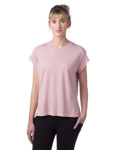 Alternative Apparel 4461HM - Ladies Modal Tri-Blend Raw Edge Muscle T-Shirt Rose Quartz