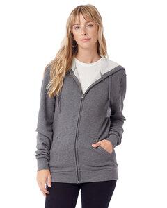 Alternative Apparel 8805PF - Unisex Eco-Cozy Fleece Zip Hooded Sweatshirt Dark Heathr Grey