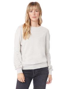 Alternative Apparel 9903ZT - Ladies Washed Terry Throwback Pullover Sweatshirt Light Grey