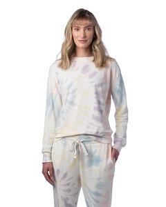 Alternative Apparel 9903ZT - Ladies Washed Terry Throwback Pullover Sweatshirt Spct Sprl Tiedye