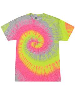 Tie-Dye CD100Y - Youth 5.4 oz., 100% Cotton Tie-Dyed T-Shirt Silver Rainbow