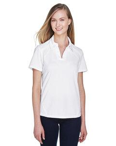 North End 78632 - Ladies Recycled Polyester Performance Piqué Polo White
