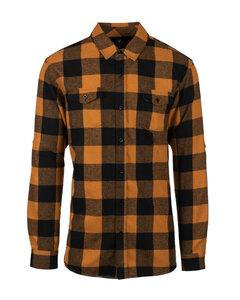 Burnside B8210 - Yarn-Dyed Long Sleeve Flannel Shirt Tobacco/Black