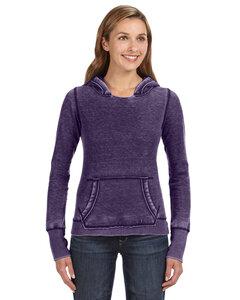 J. America J8912 - Ladies' Zen Fleece Pullover Hood Twisted Plum