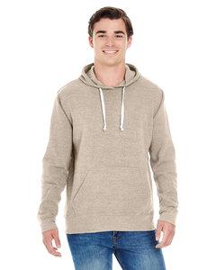 J. America J8871 - Adult Tri-Blend Fleece Pullover Hood Oatmeal Triblend