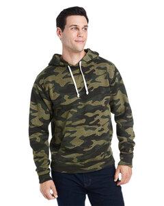 J. America J8871 - Adult Tri-Blend Fleece Pullover Hood Camo Triblend