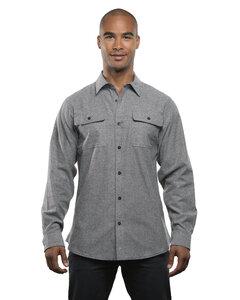 Burnside B8200 - Solid Long Sleeve Flannel Shirt Heather Grey