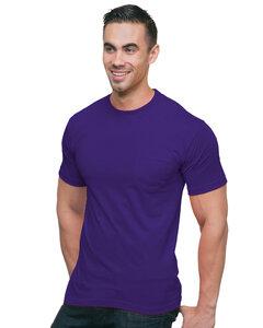 Bayside 3015 - Union-Made Short Sleeve T-Shirt with a Pocket Purple