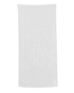 Carmel Towel Company C3060P - Polka Dot Velour Beach Towel White