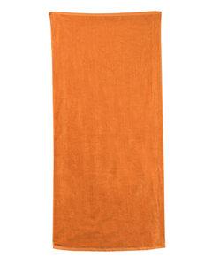 Carmel Towel Company C3060S - Cabana Stripe Velour Beach Towel Tangerine