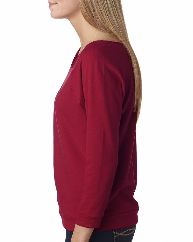 Next Level Apparel 6951 - Ladies French Terry 3/4-Sleeve Raglan