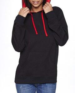 Next Level Apparel 9301 - Unisex French Terry Pullover Hoodie Black/Red