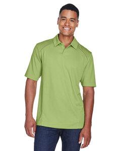North End 88632 - Men's Recycled Polyester Performance Piqué Polo Cactus Green W/White